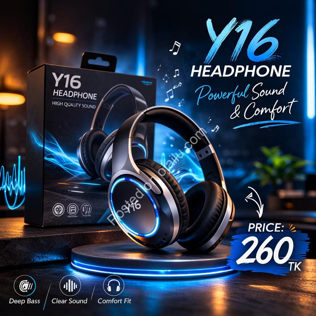 Y16 Headphones: Immersive Sound, All-Day Comfort
