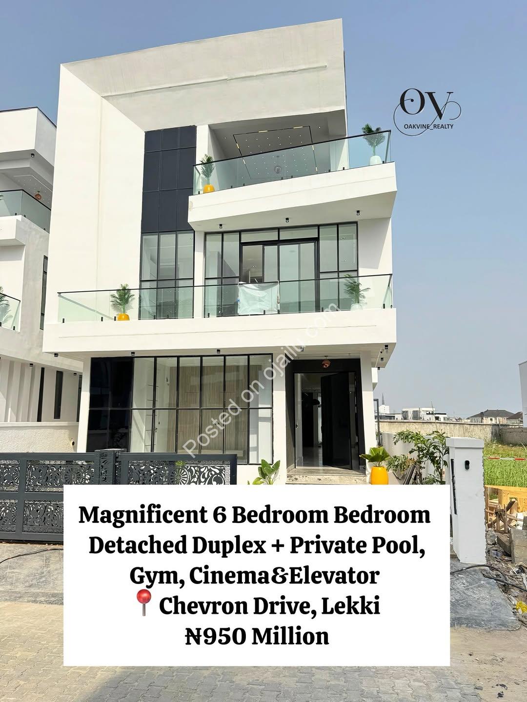 Exquisite 6-Bed Estate with Private Pool & Cinema in Lekki