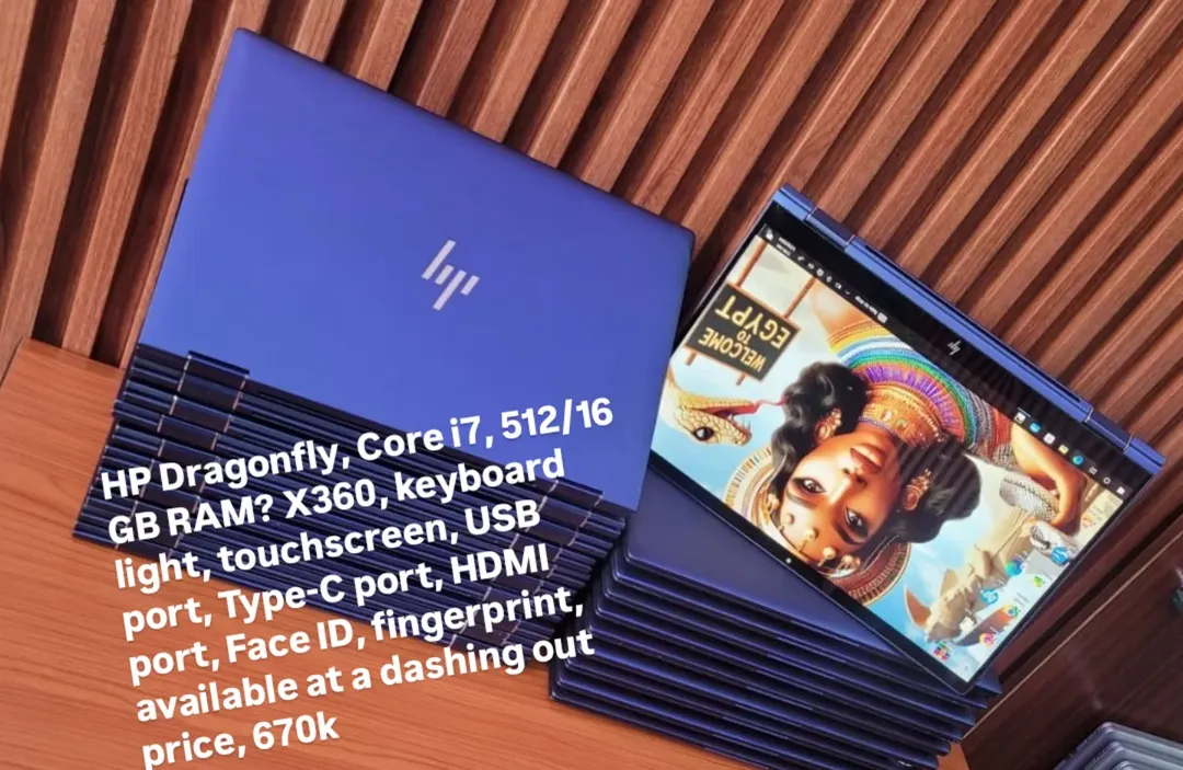 Unleash Power & Style: HP DragonFly i7, Touchscreen, Face ID – 670k!