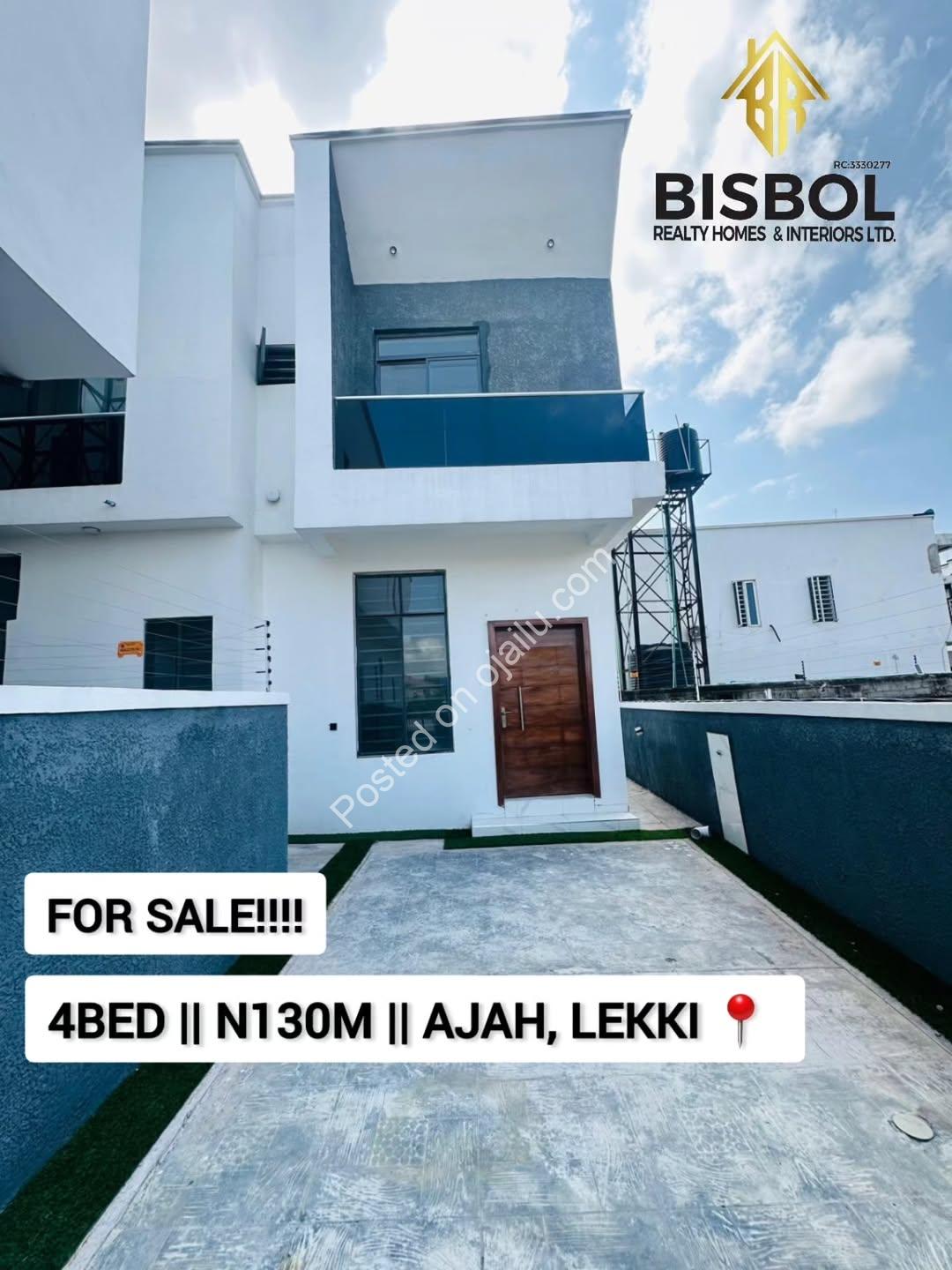 Move-In Ready 4-Bed Duplex in Gated Ajah Estate