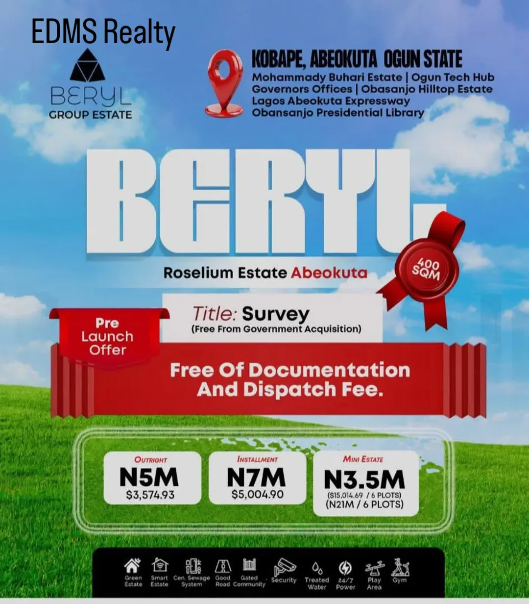 Prime Abeokuta Land: Prelaunch Offer Near Key Landmarks