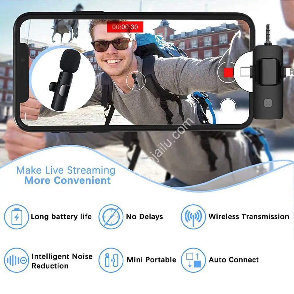 Crystal-Clear Audio: 3-in-1 Lavalier Mic for Pro Vlogs