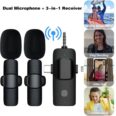 Crystal-Clear Audio: 3-in-1 Lavalier Mic for Pro Vlogs