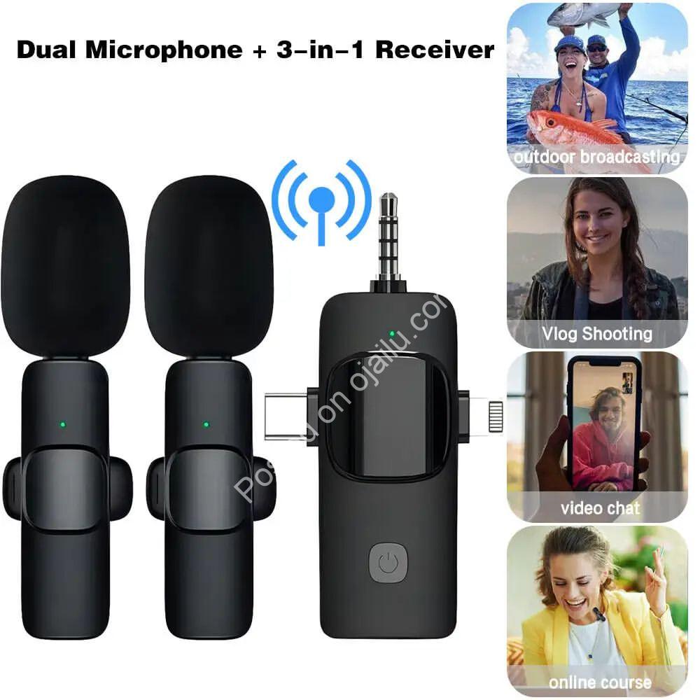 Crystal-Clear Audio: 3-in-1 Lavalier Mic for Pro Vlogs