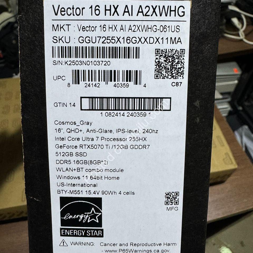 Unleash Gaming Domination: MSI Vector 16 HX AI Laptop