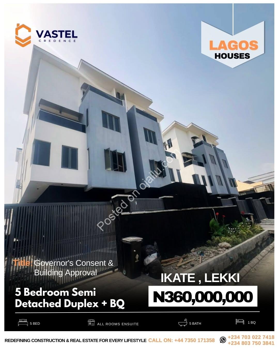 5-Bedroom Haven in Ikate: Ensuite Luxury & Prime Location