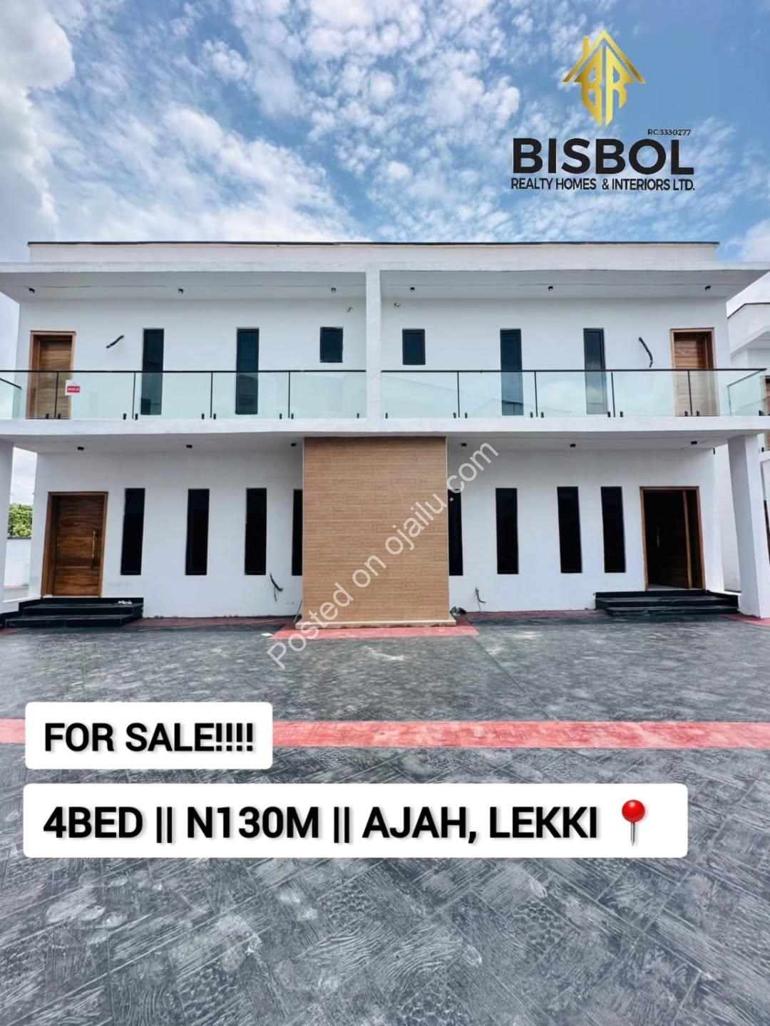 Move-In Ready 4-Bed Duplex in Gated Lekki Estate
