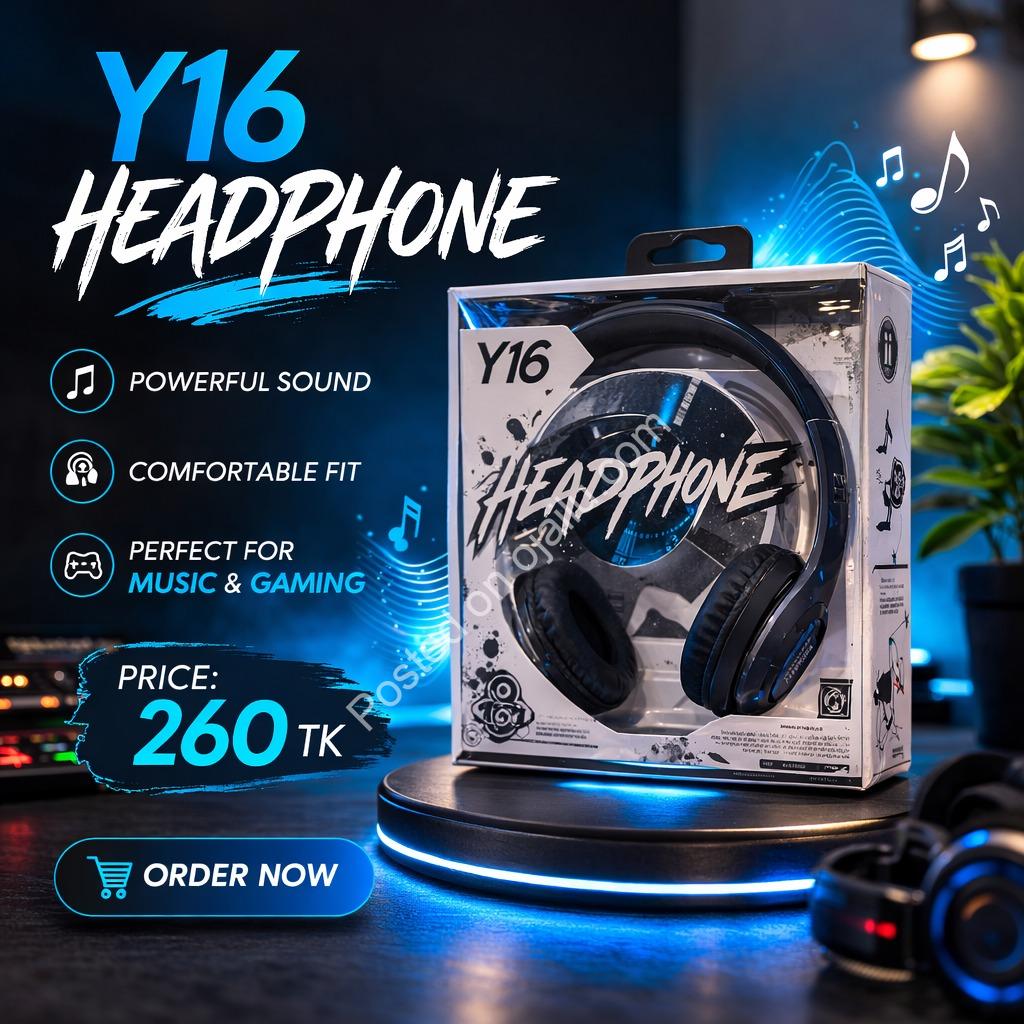 Y16 Headphones: Immersive Sound, All-Day Comfort