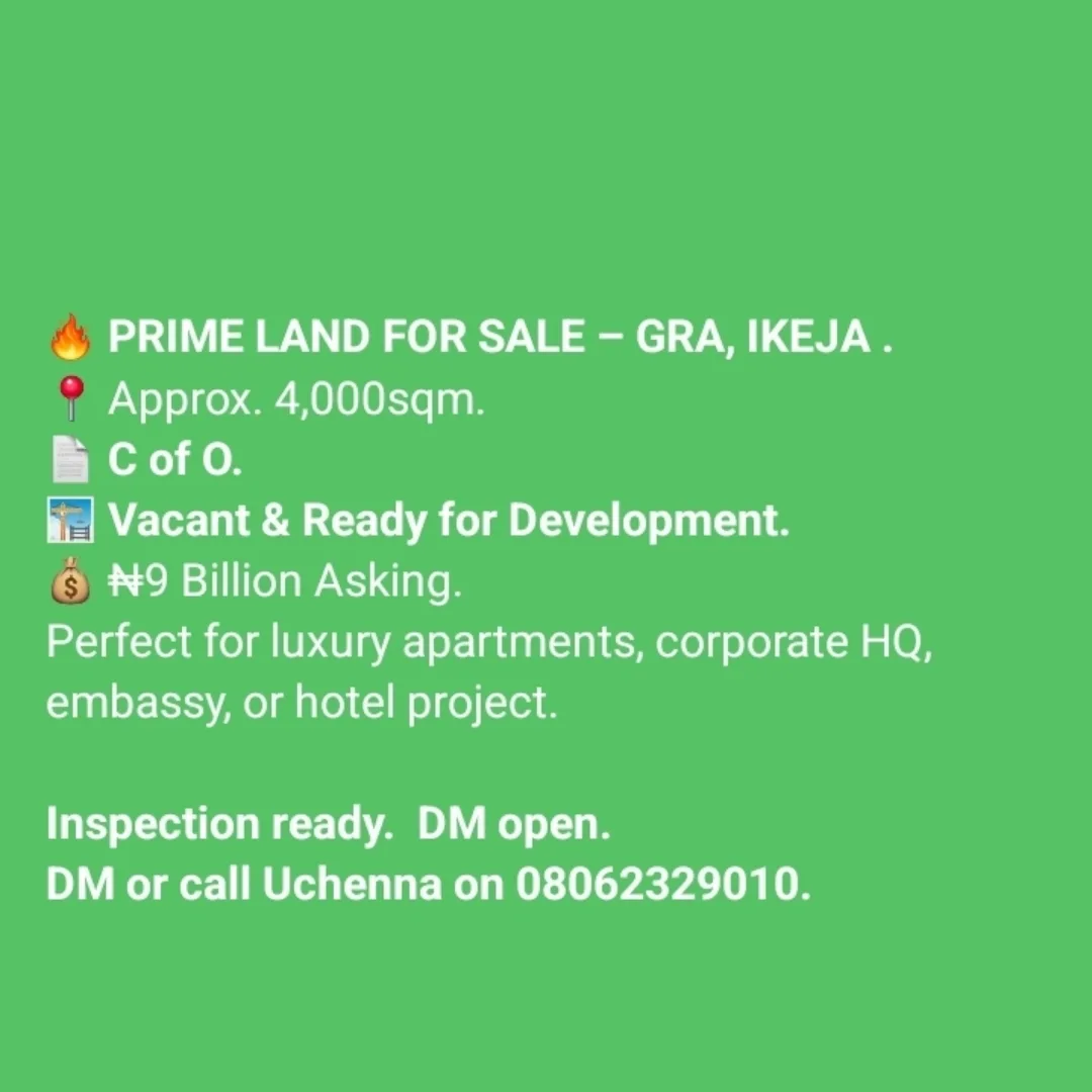 Prime GRA Land: Your Vision Awaits in Ikeja