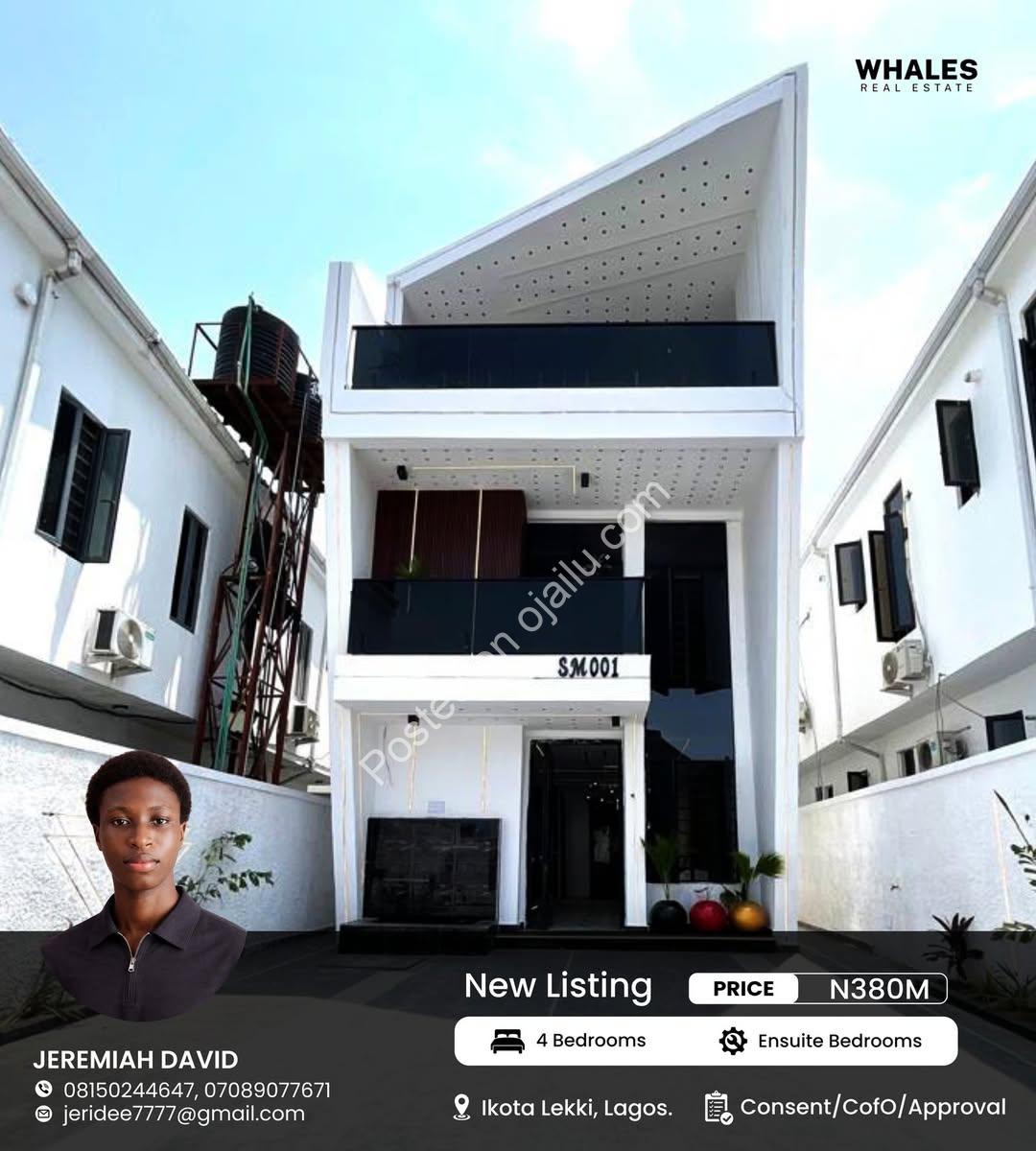 ‍♂️ Brand New 4-Bed Duplex in Gated Lekki Estate
