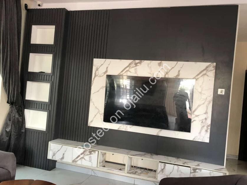 Massive 12ft TV Console: Luxury Lagos Living