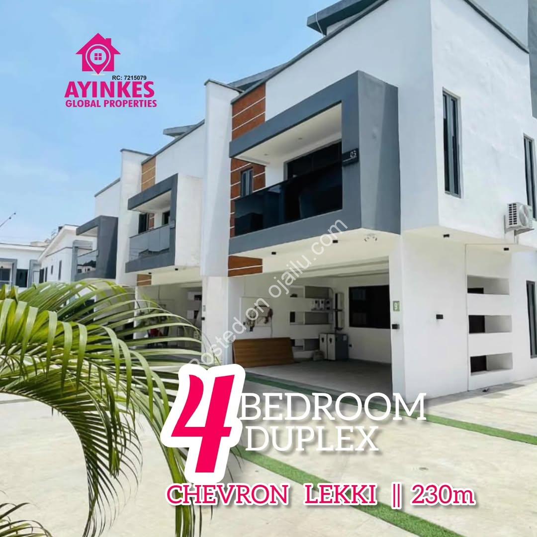Chevron Lekki 4-Bed Terrace Duplex | Premium Finishes