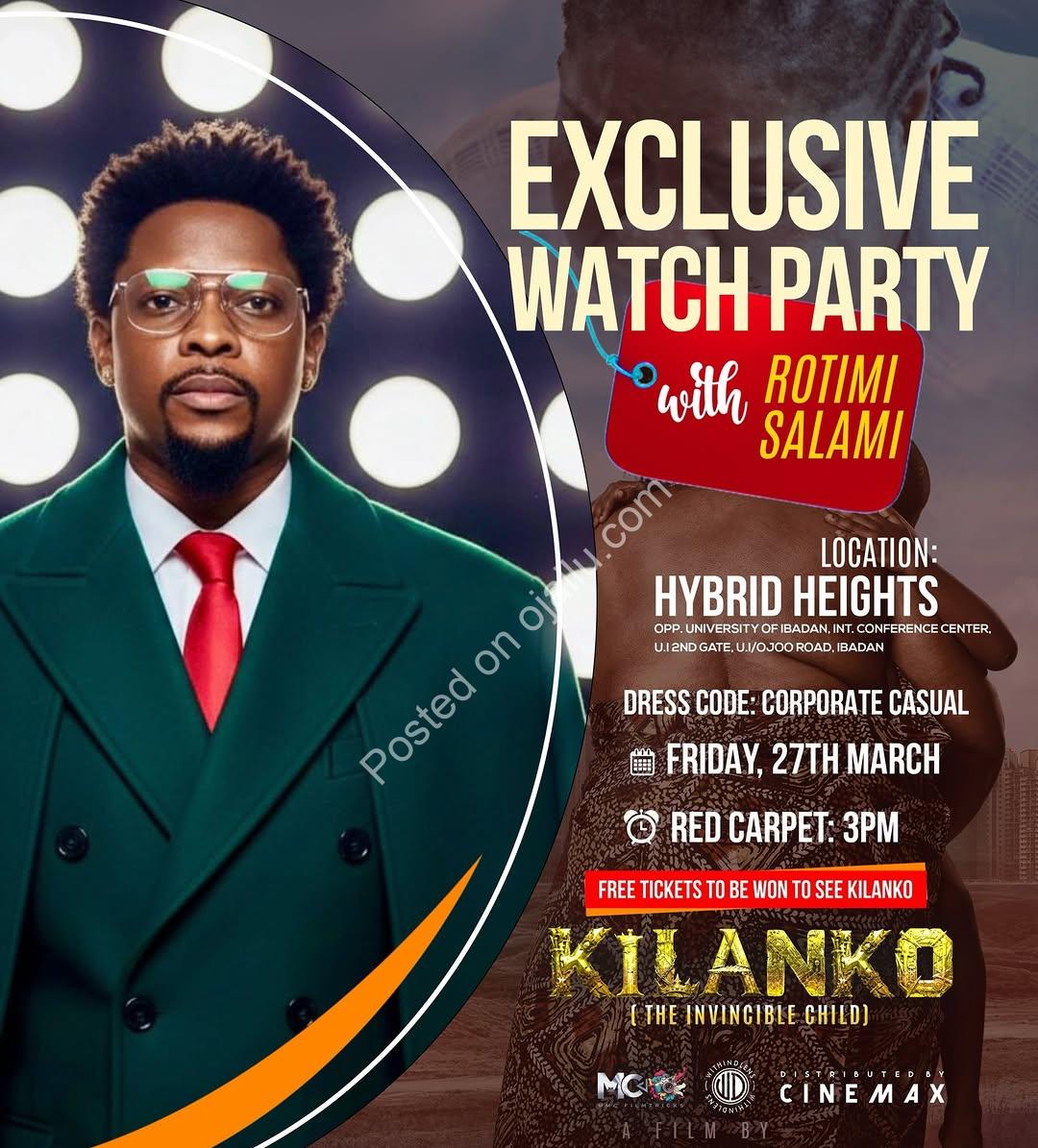 Exclusive Cocktail Watch Party: Rotimi Salami & KILANKO
