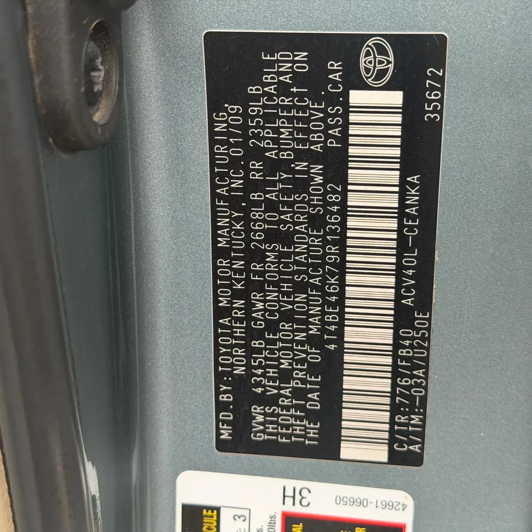 2007 Toyota Camry: Unregistered & Ready to Own