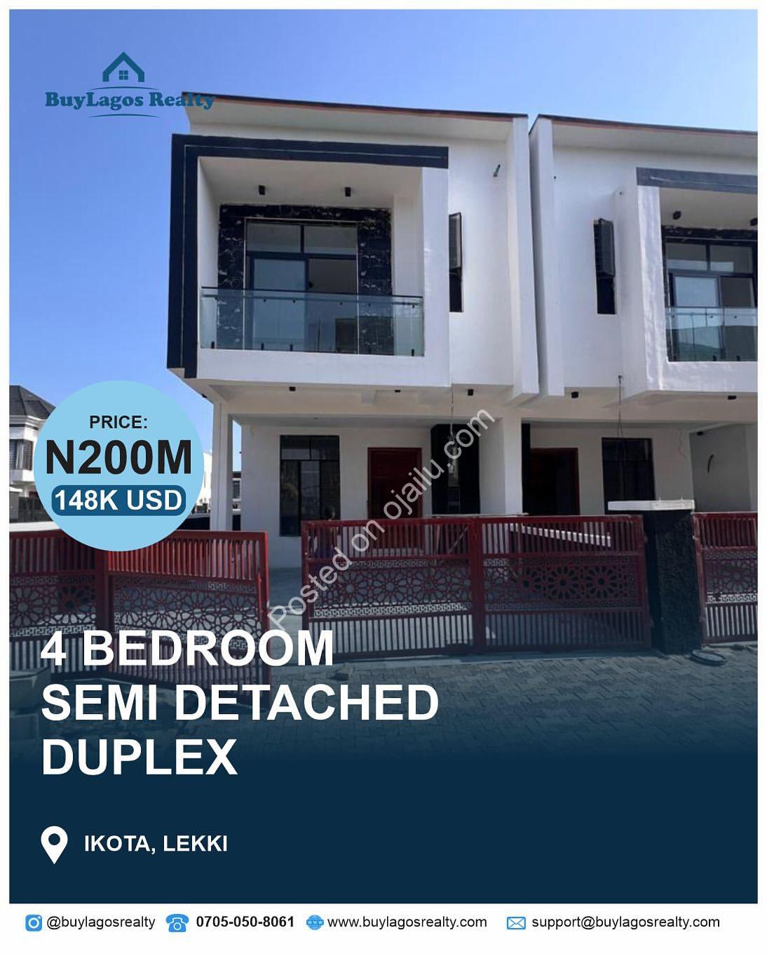 Spacious 4-Bedroom Haven in Prime Lekki