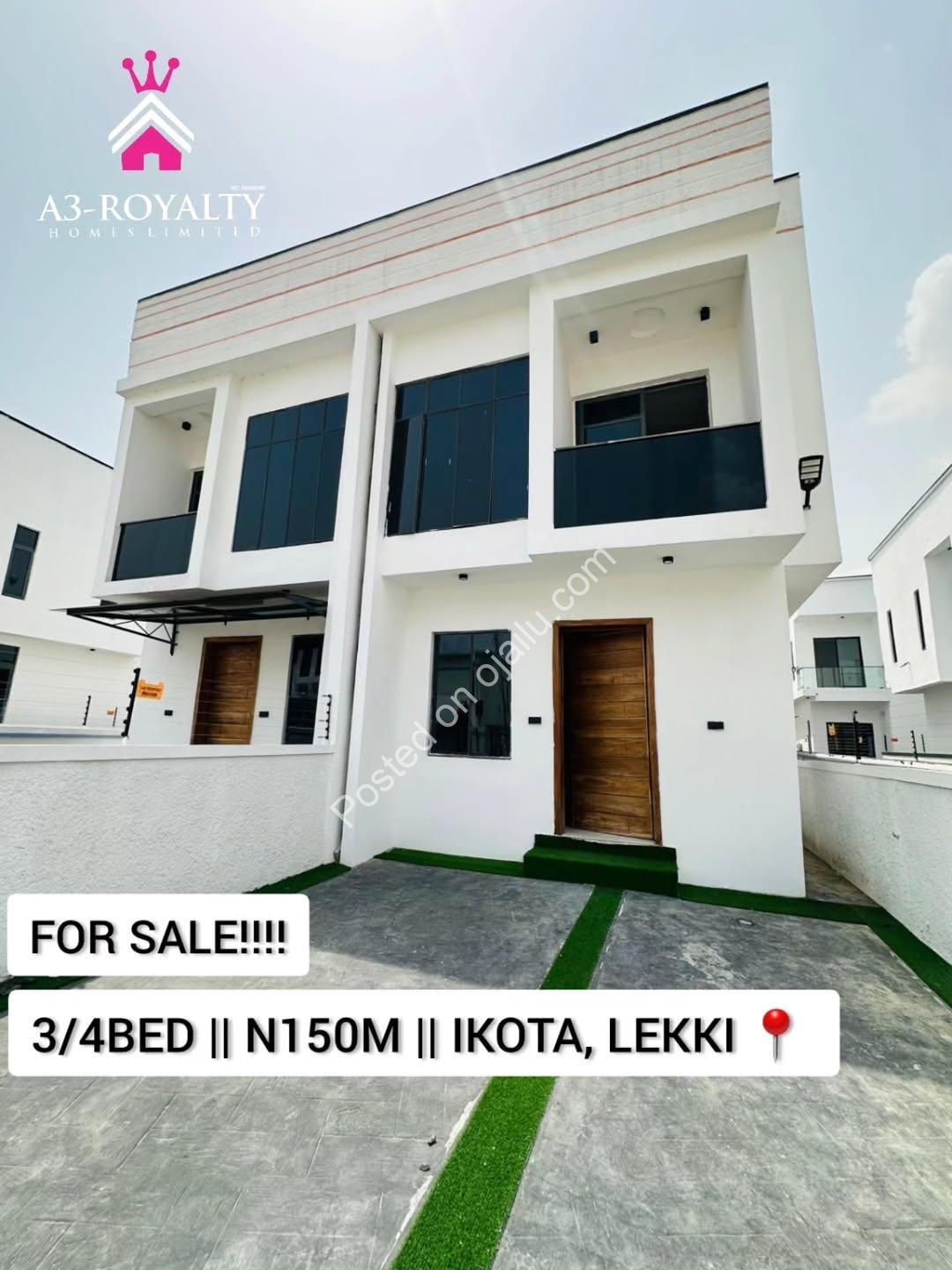 Move-In Ready 3/4BED Duplex in Gated Lekki Estate