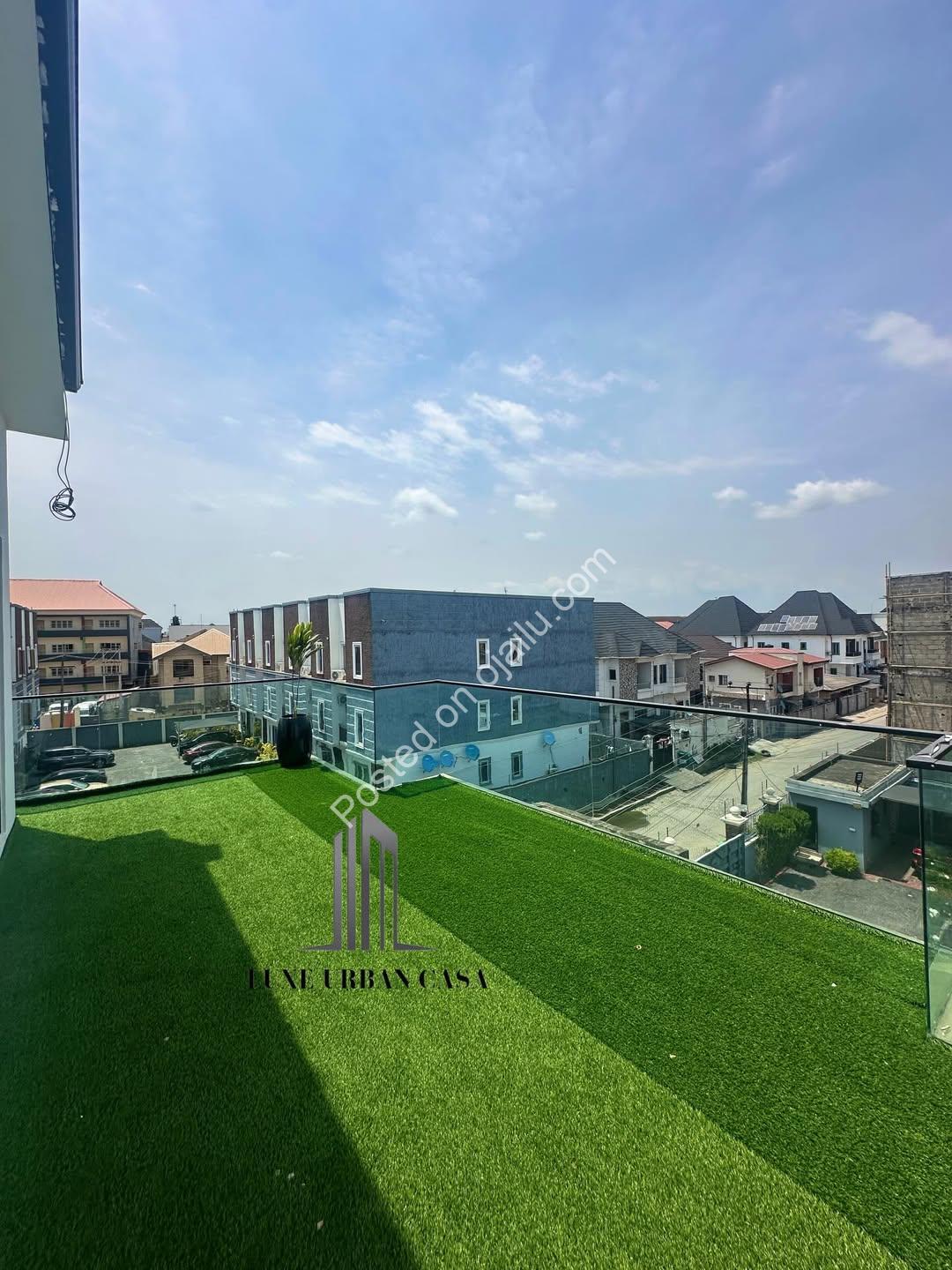 Osapa Oasis: 4BR Terrace with Pool & Premium Finishes