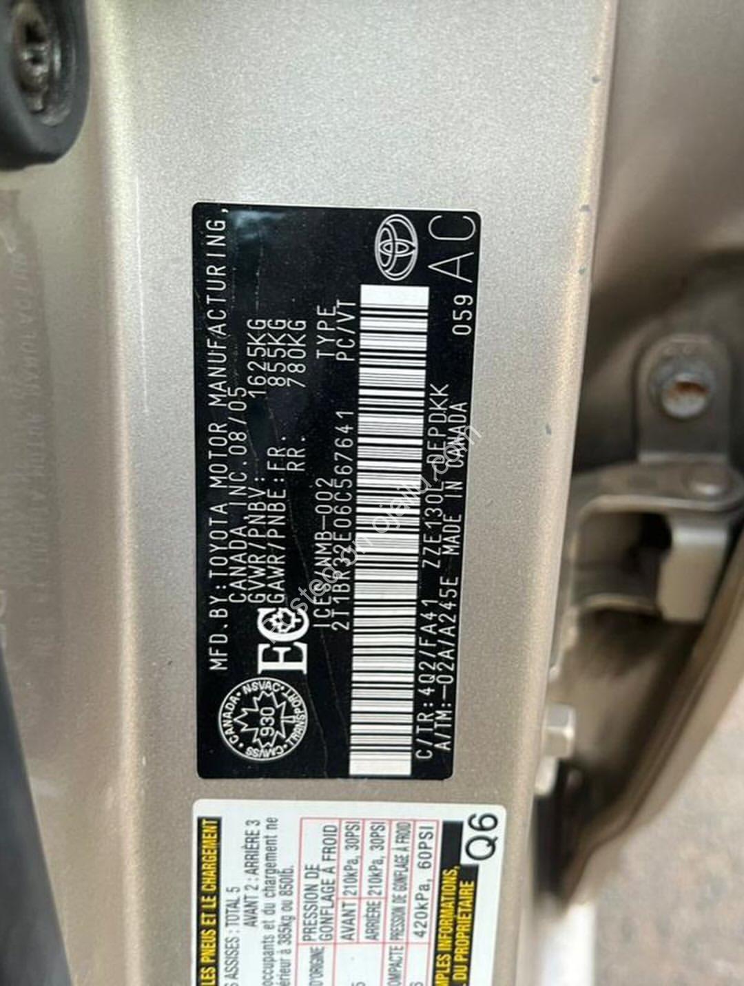 Belgian Import: 2006 Toyota Corolla LE