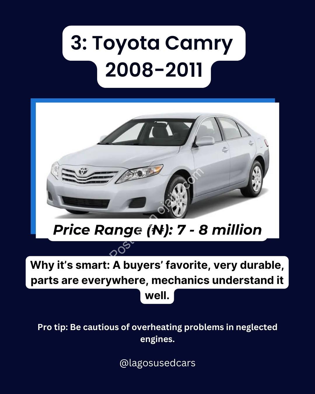 Reliable Rides Under ₦8M: Lagos-Proven & Mechanic-Friendly