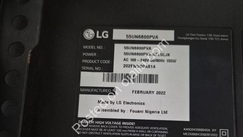 LG 55″ 4K Smart TV: Immersive Viewing, Lagos Pickup