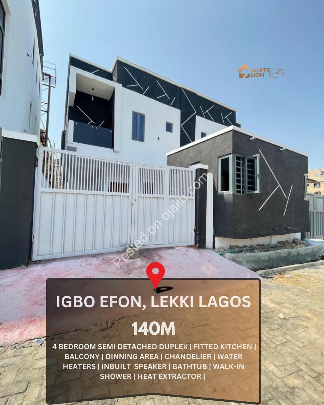 Sleek 4-Bed Duplex with Premium Finishes in Lekki