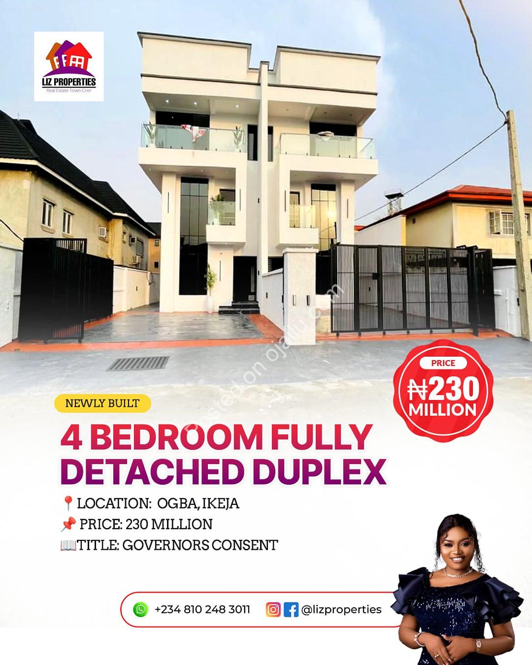 Exquisite 4-Bed Duplex in Ogba | Brand New & Fully Loaded