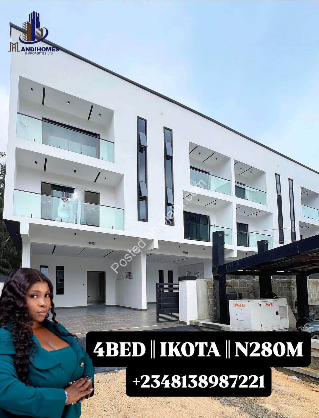 Modern 4-Bed Terraces with BQ in Lekki’s Prime Enclave
