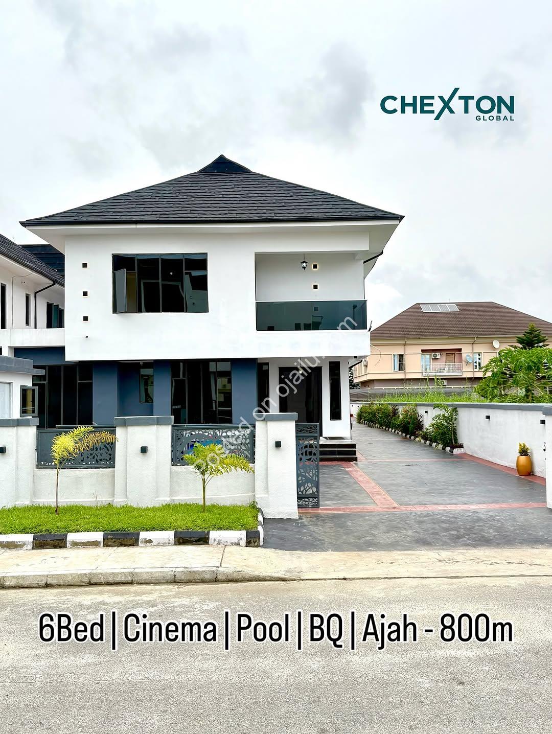Lagos Luxury: 6-Bedroom Duplex with Cinema & Pool