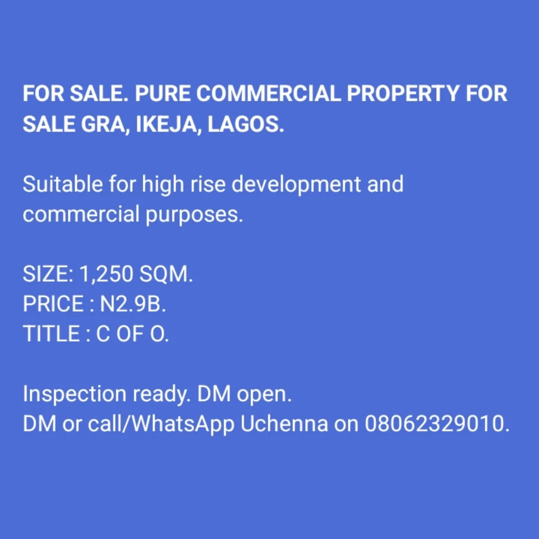 Prime Ikeja Land: Your High-Rise Vision Awaits
