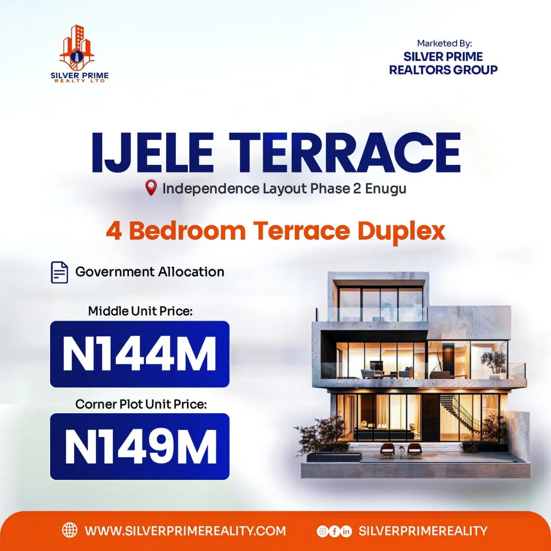 Independence Layout’s Finest: Spacious 4-Bedroom Terrace Duplexes