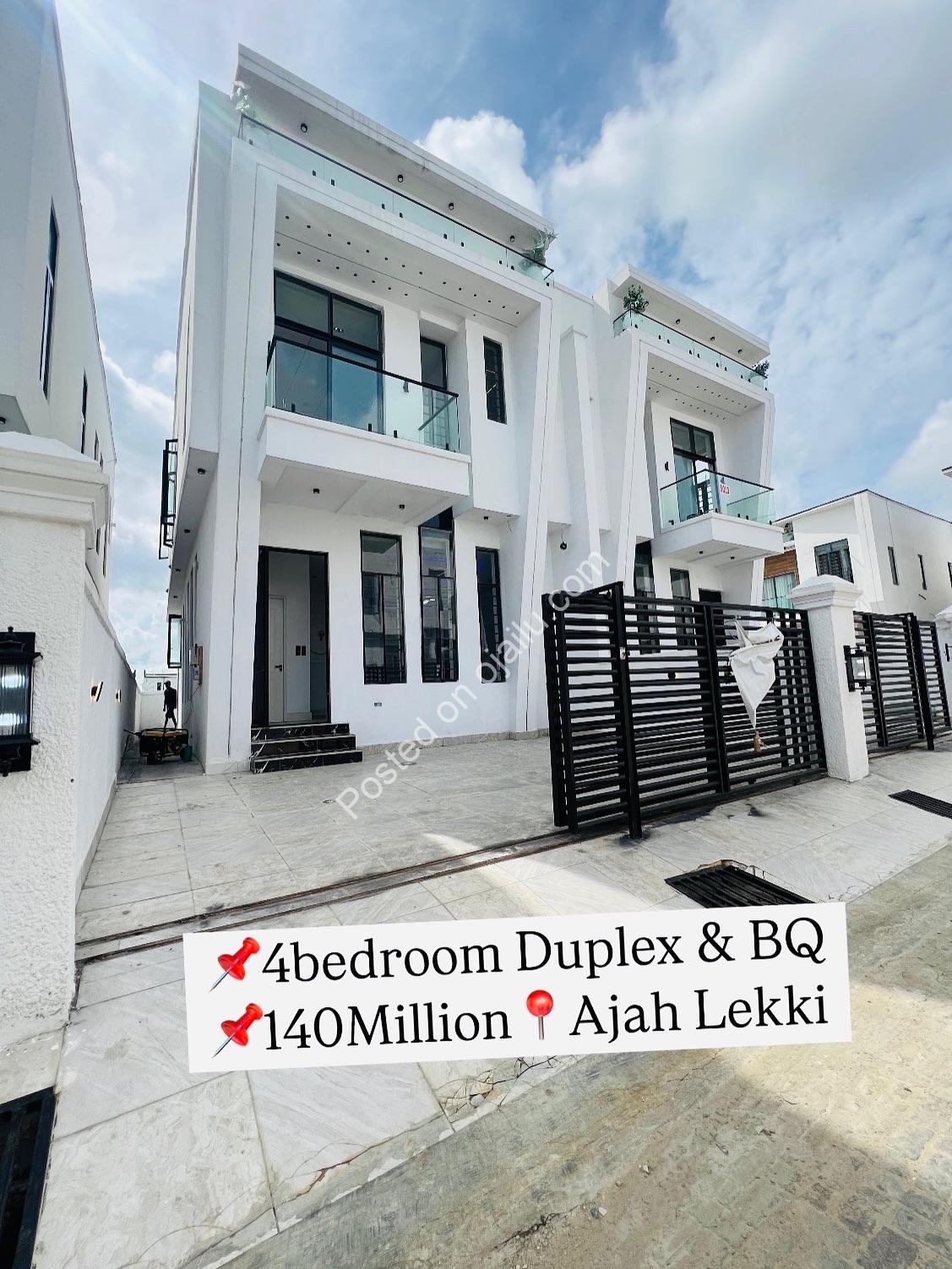 Modern 4-Bed Duplex in Secure Lekki Estate