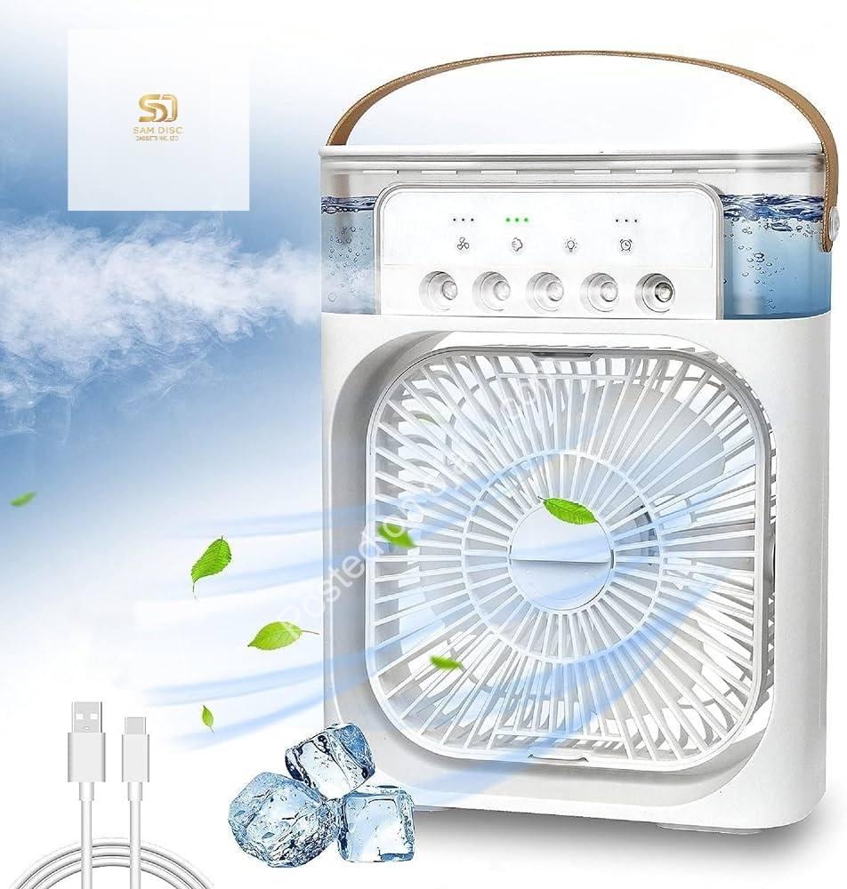 Chill in Style: 3-Speed Mist Fan w/ 5-Spray Timer