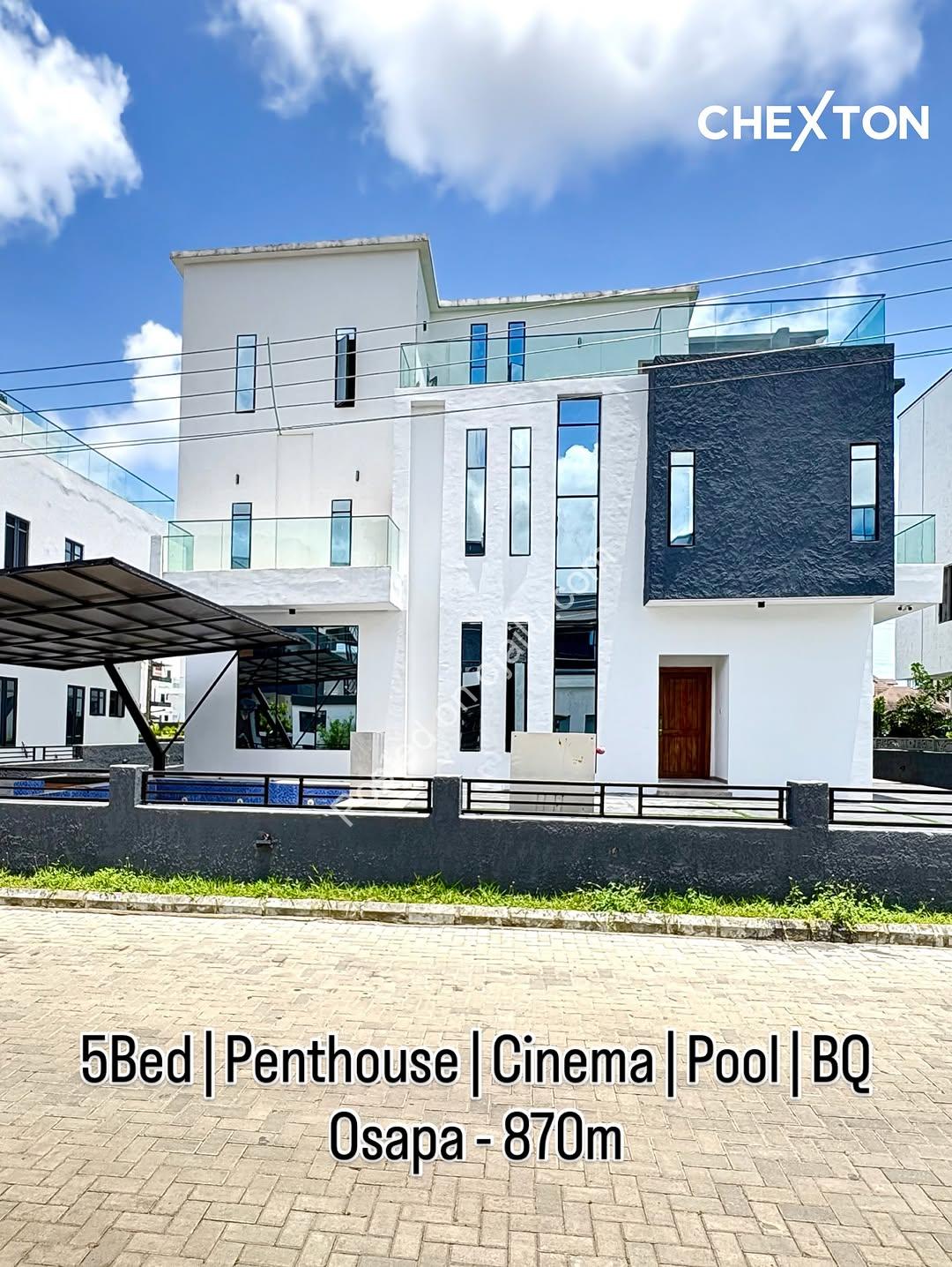 Osapa’s Ultimate Smart Home: 5BR Penthouse with Pool & Cinema