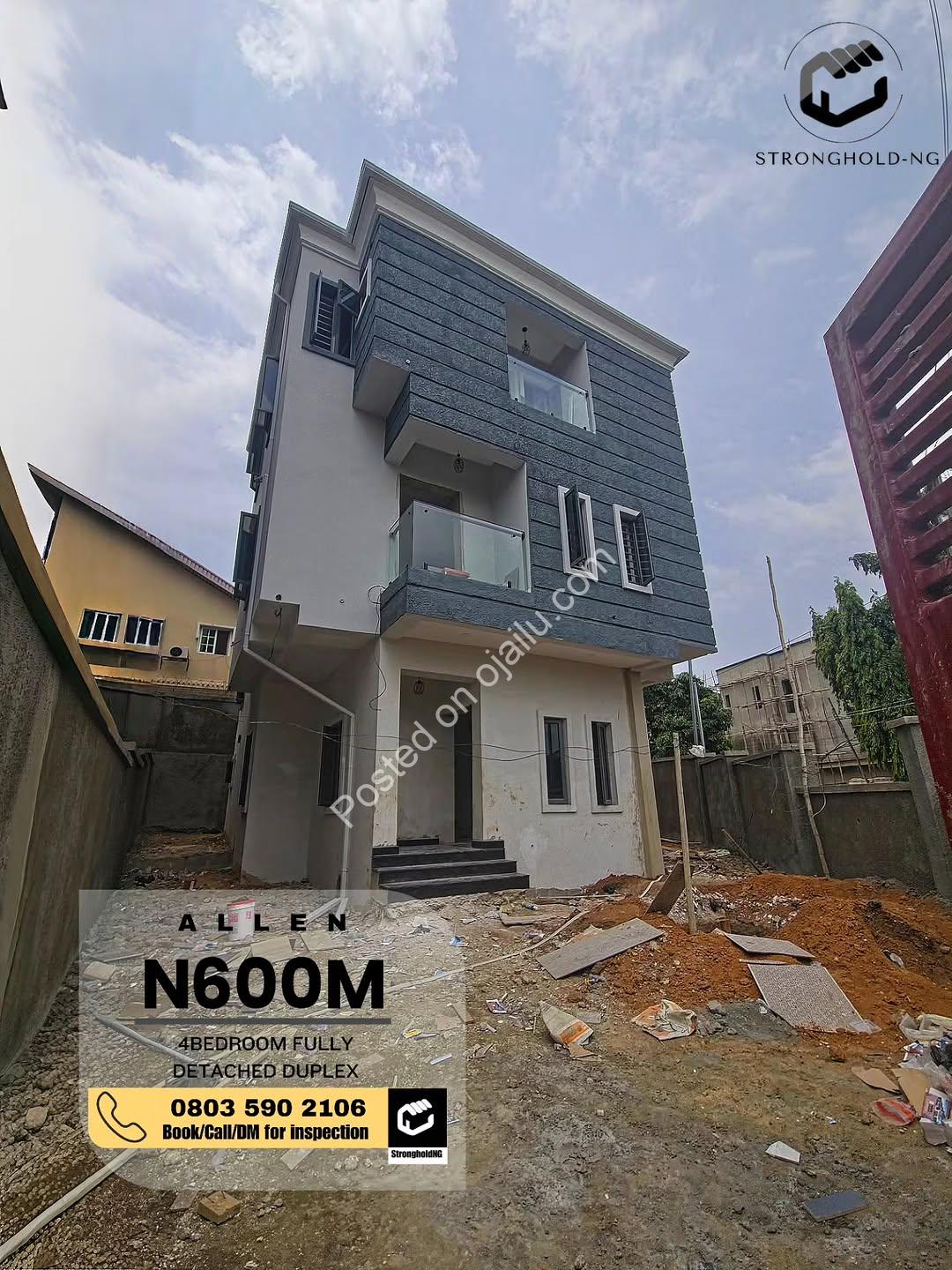 Exclusive 4-Bed Duplex with BQ in Allen Avenue