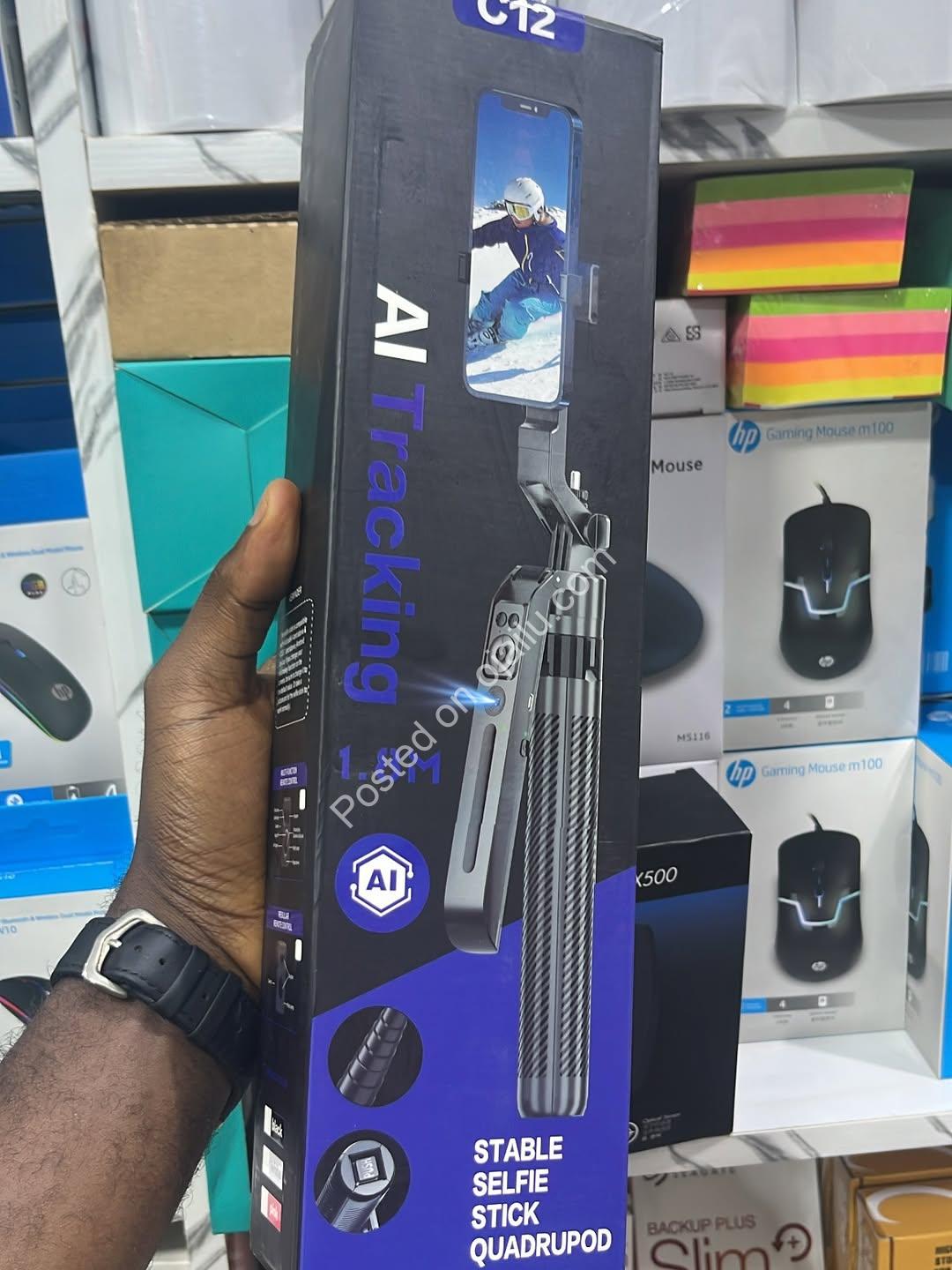 AI-Powered Selfie Stick: 1.8m Tripod with Smart Tracking