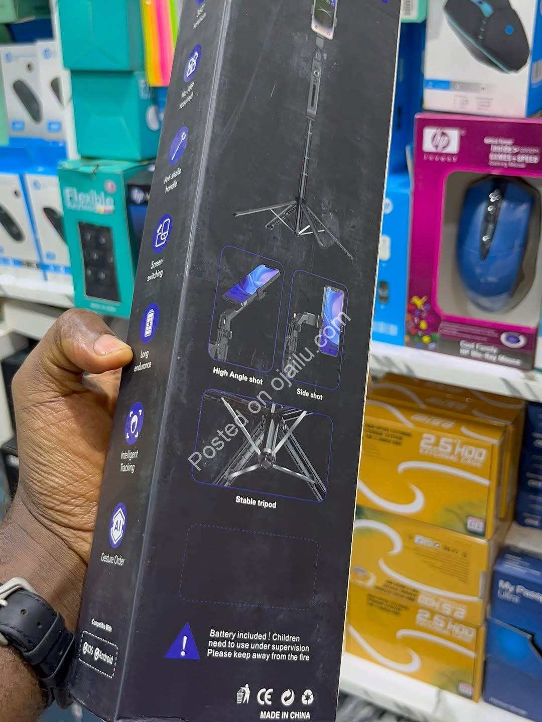 AI-Powered Selfie Stick: 1.8m Tripod with Smart Tracking