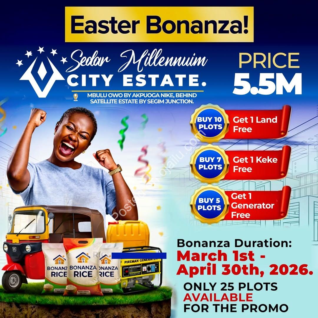 Easter Bonanza Extended: Own Your Plot for ₦5.5M + Free Gifts!