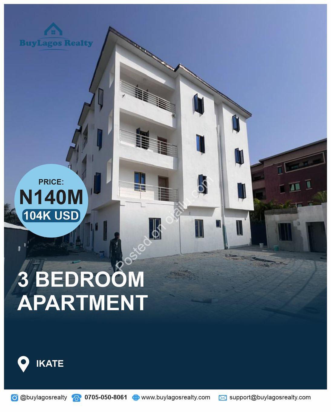 Lagos Luxury: 3-Bed En-Suite Haven in Ikate