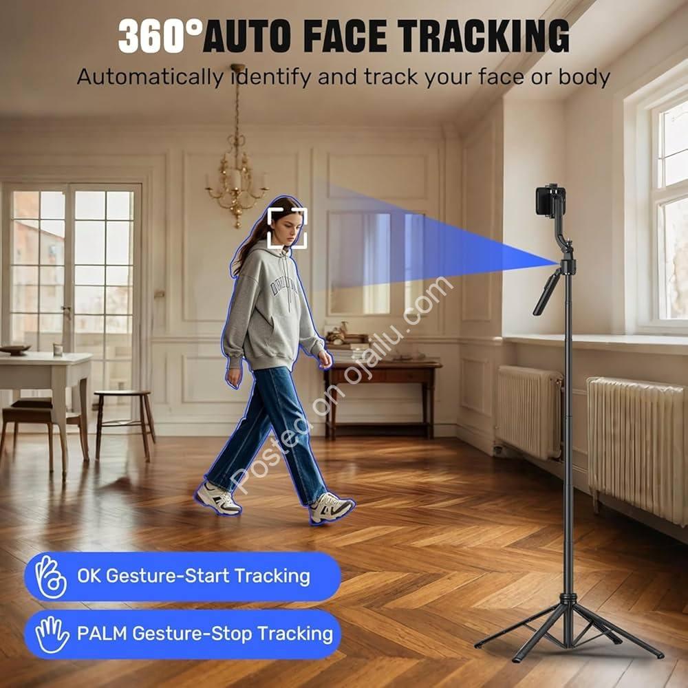 C17 AI Face-Tracking Tripod: Shoot Hands-Free, 360° Auto-Rotation