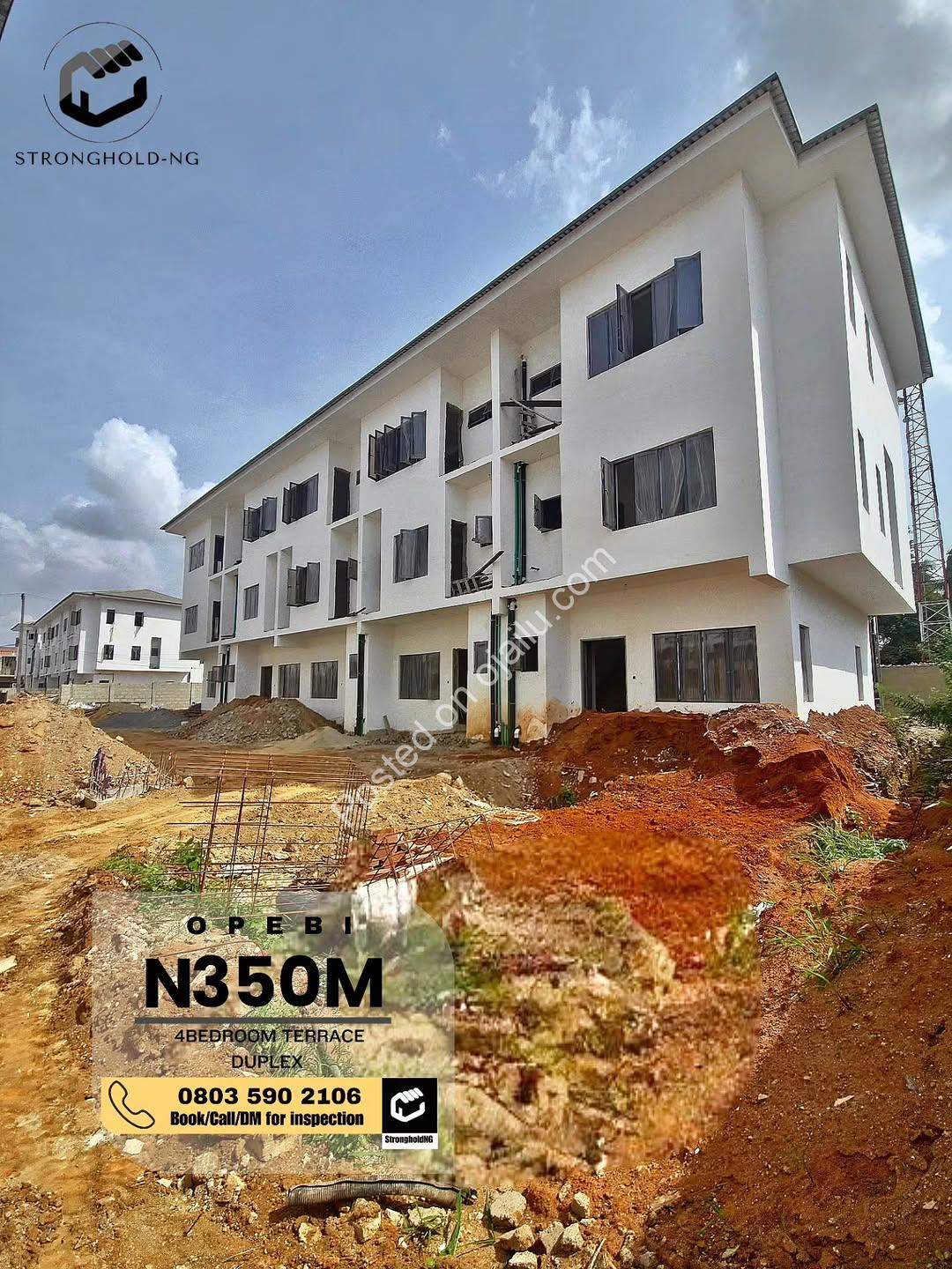 Modern 4-Bed Terrace Duplex with BQ in Opebi Estate