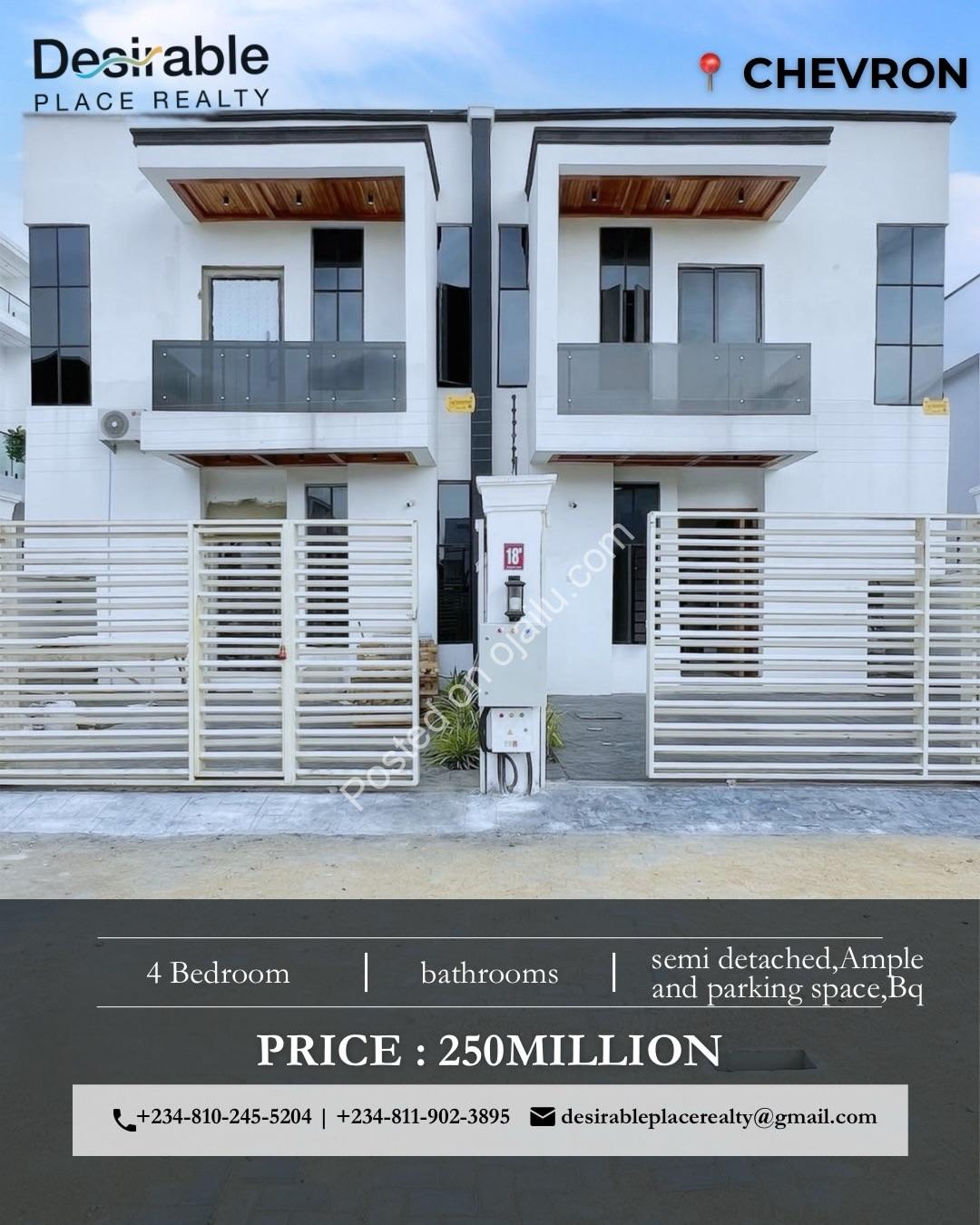 Sophisticated 4-Bed Semi-Detached in Chevron