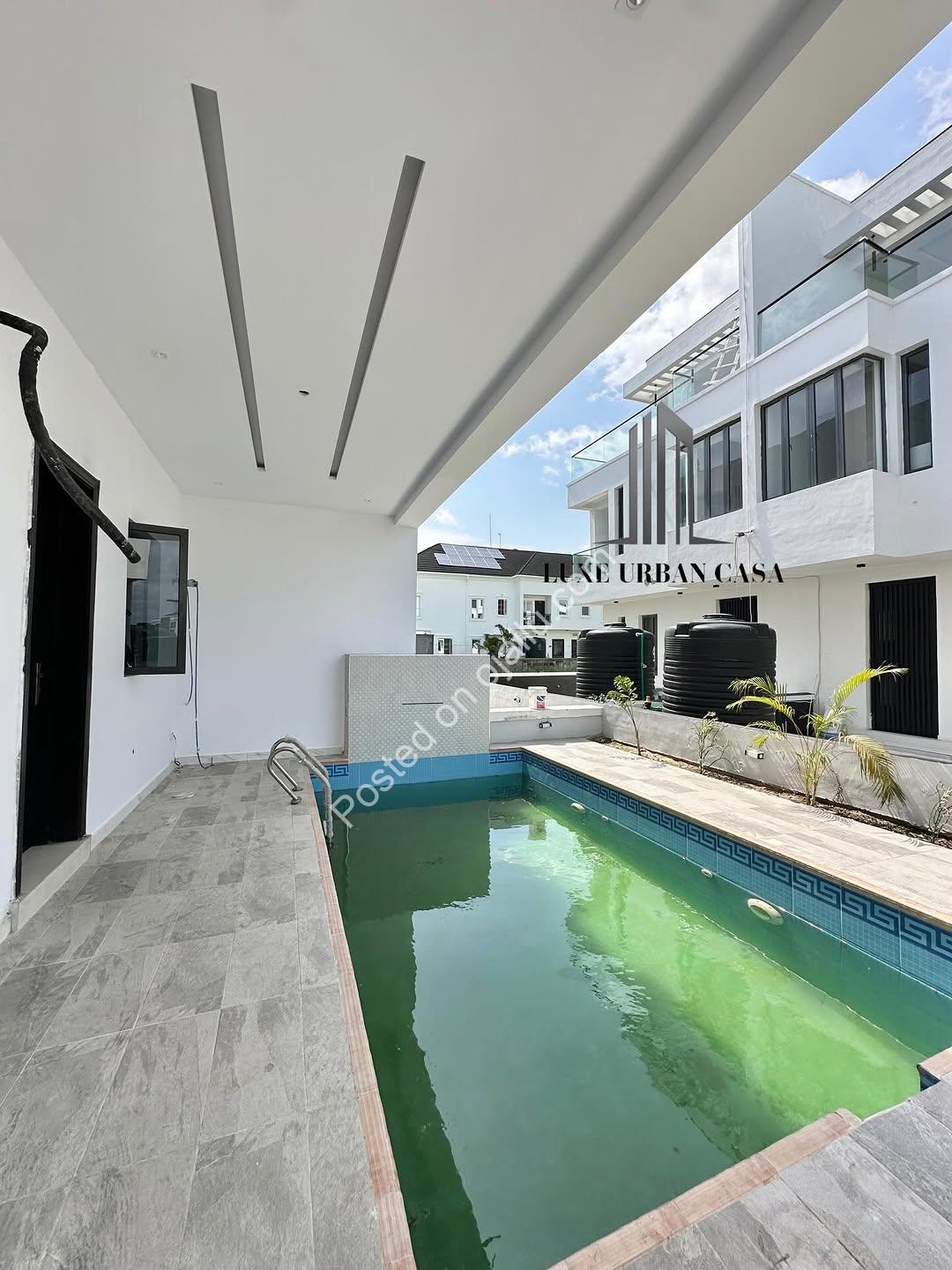 Lagos Luxury: 5BR Semi-Detached with Private Cinema & Pool
