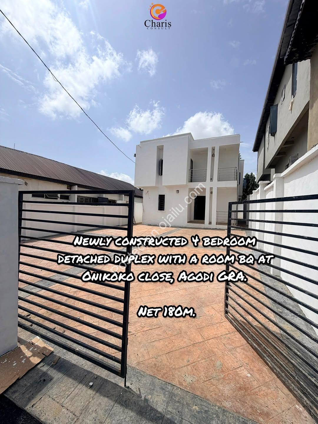 Elegant 4-Bedroom Duplex with BQ in Agodi GRA