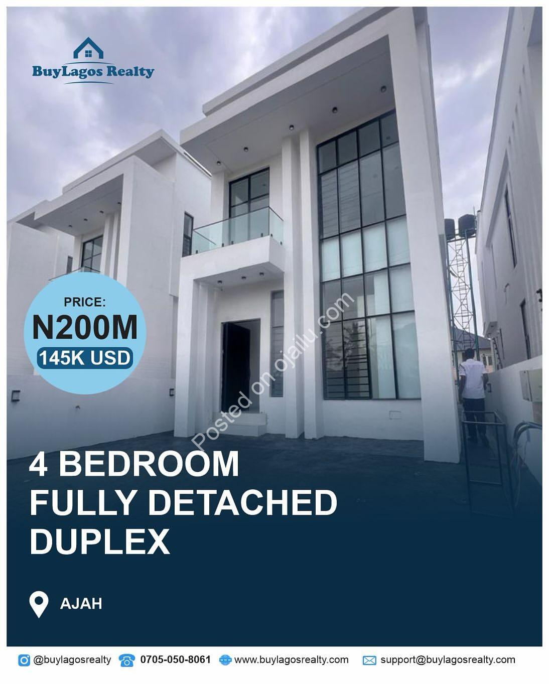 Dream Home in Ajah: 4-Bed Duplex with Full Automation