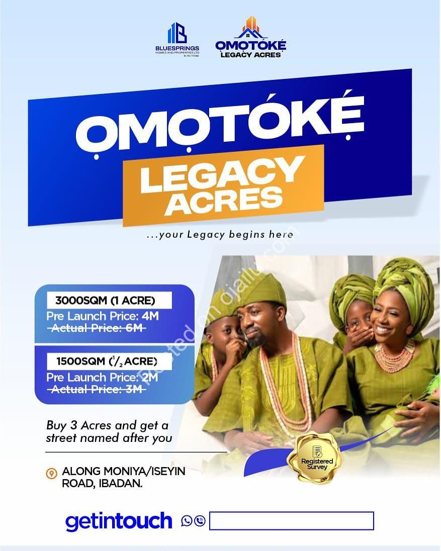Secure Your Legacy: Prime Acres on Moniya-Iseyin Road