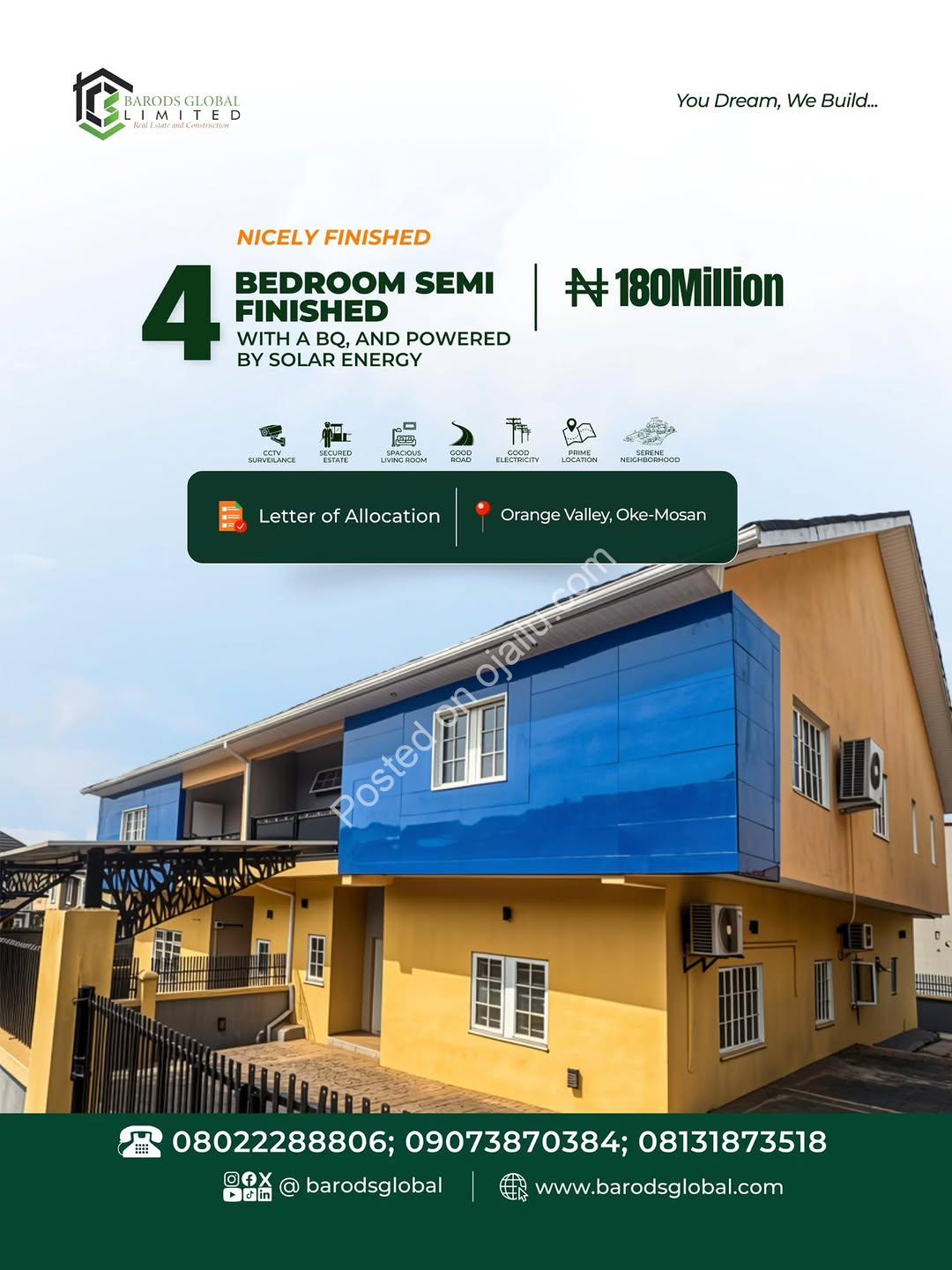 Elegant 4-Bedroom Oasis with BQ in Prime Abeokuta
