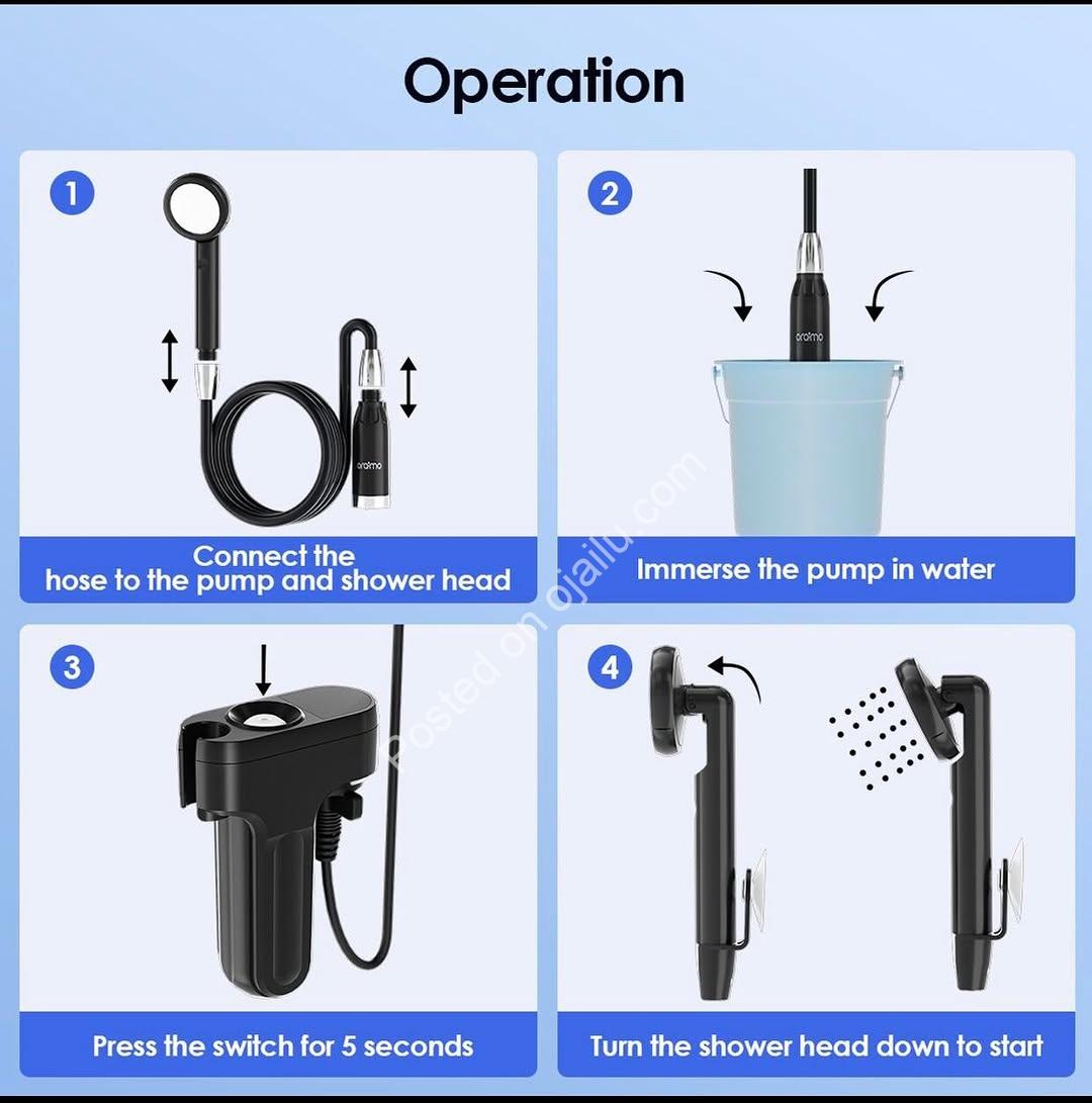 Oraimo AquaFlex: Your Portable Shower Powerhouse