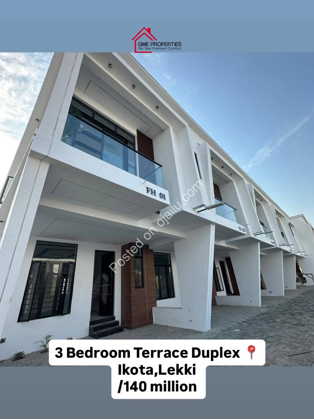 Stunning 3-Bed Terrace Duplex in Prime Ikota