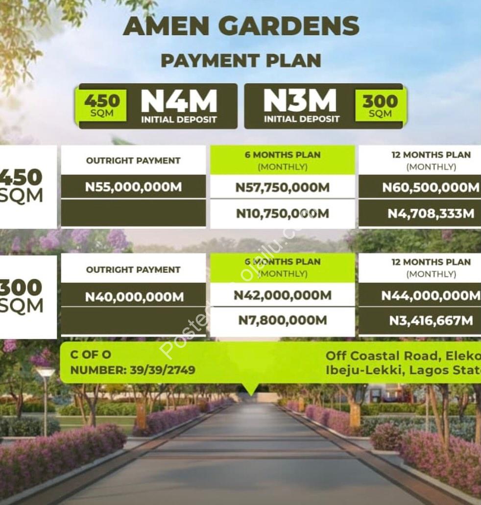 Amen Gardens: Secure Your Coastal Road Plot Today