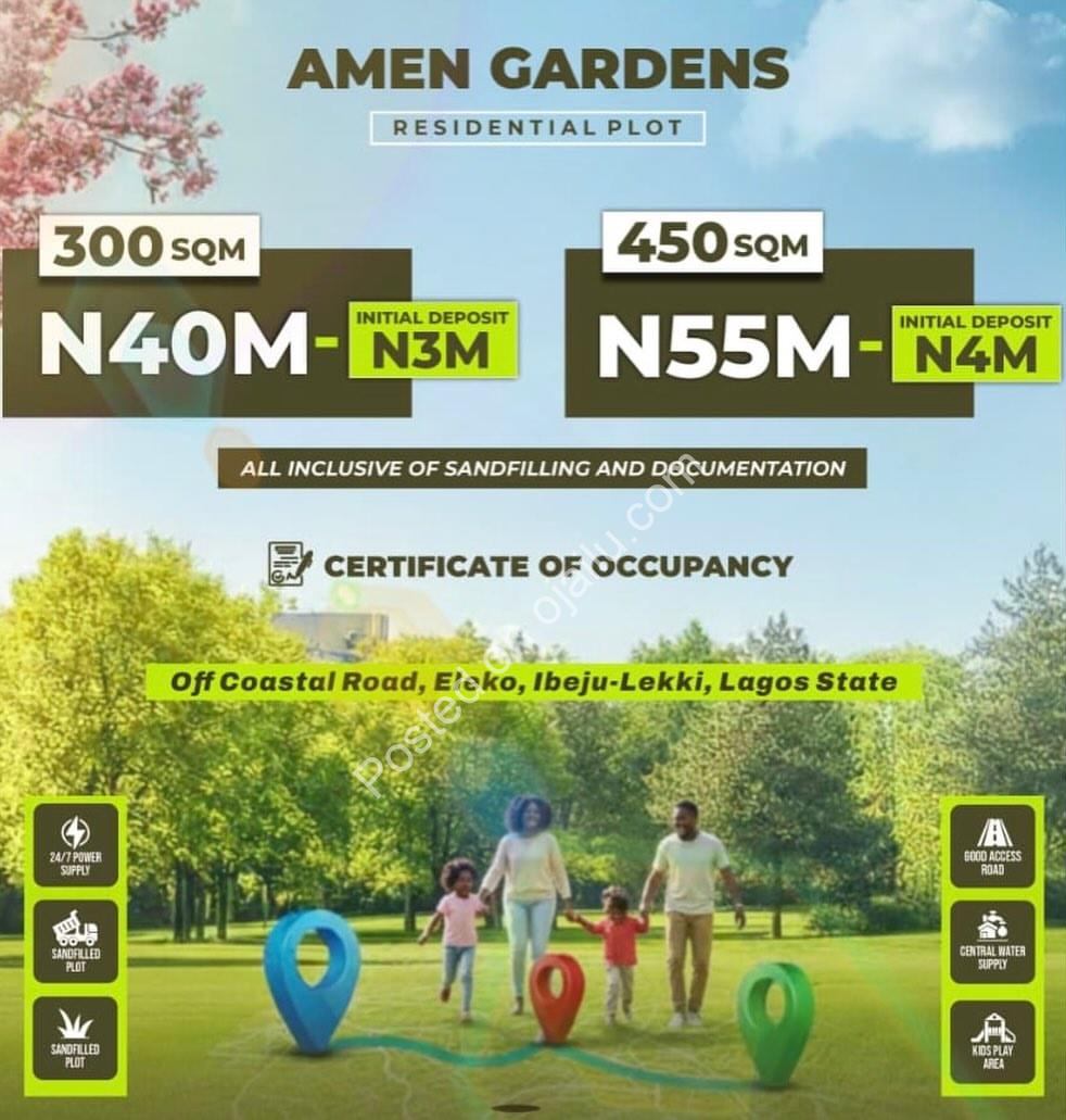 Amen Gardens: Secure Your Coastal Road Plot Today